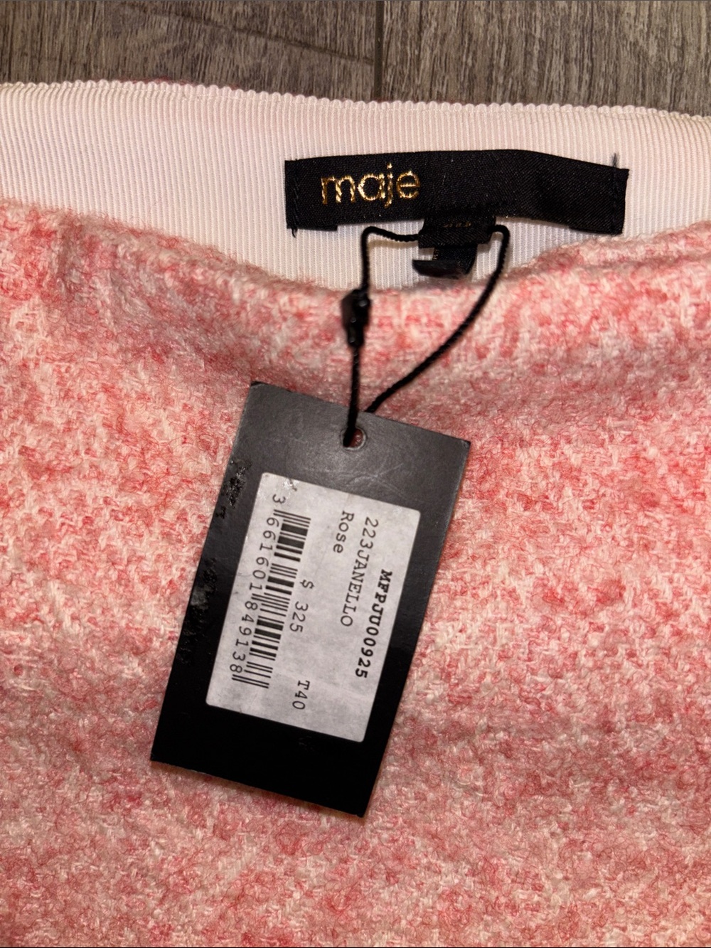 Maje Janello Pleated Tweed Mini Skirt - Picture 3 of 4